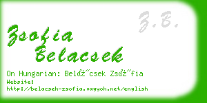 zsofia belacsek business card